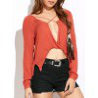 Blouse ample asymétrique en croix