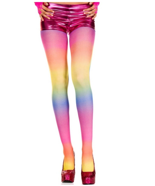 Bas culotte opaque arc-en-ciel