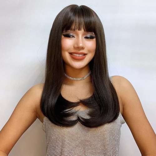 Perruque longue droite soyeuse